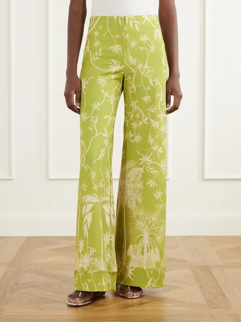 ANDRES OTALORA Con Ella Printed Satin Wide-leg Pants | Thumbnail 3 ANDRES OTALORA Con Ella Printed Satin Wide-leg Pants | Thumbnail 3