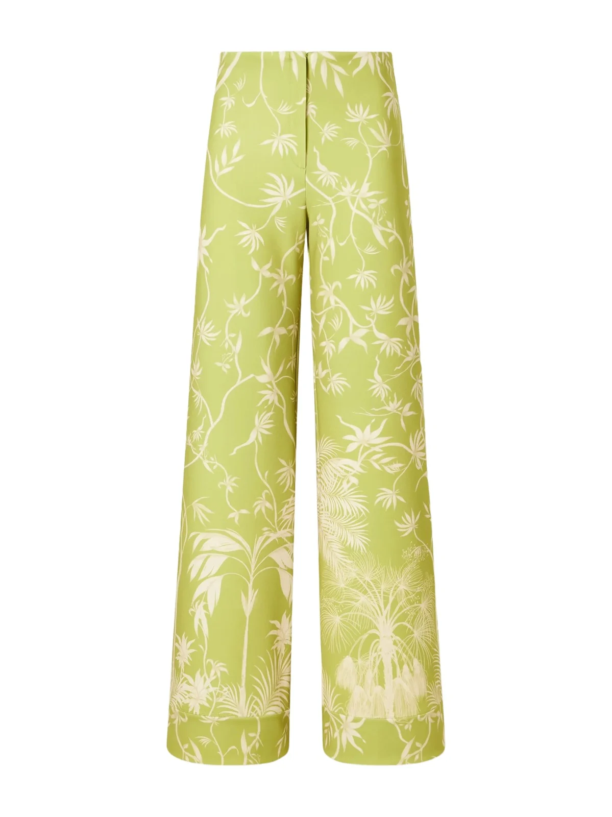 Con Ella Printed Satin Wide-leg Pants Con Ella Printed Satin Wide-leg Pants