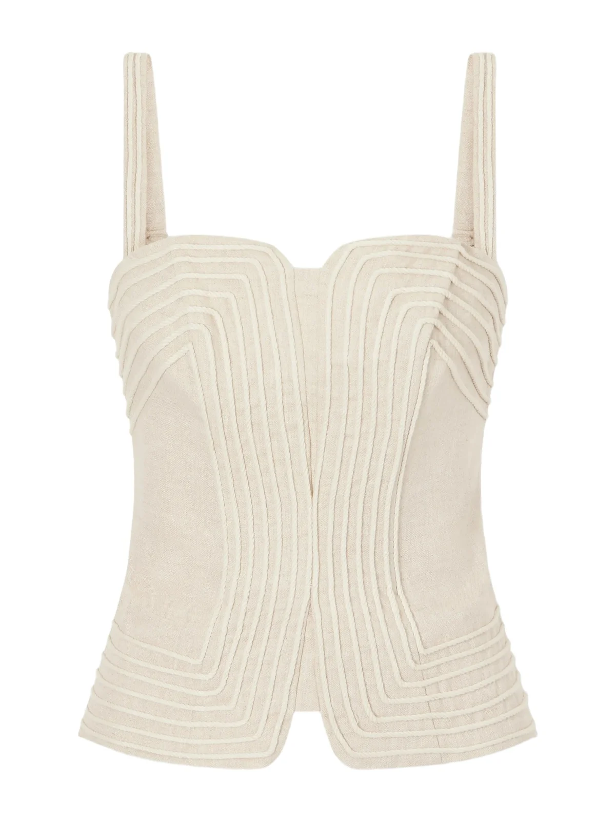 ANDRES OTALORA Encontre Corded Linen-woven Top