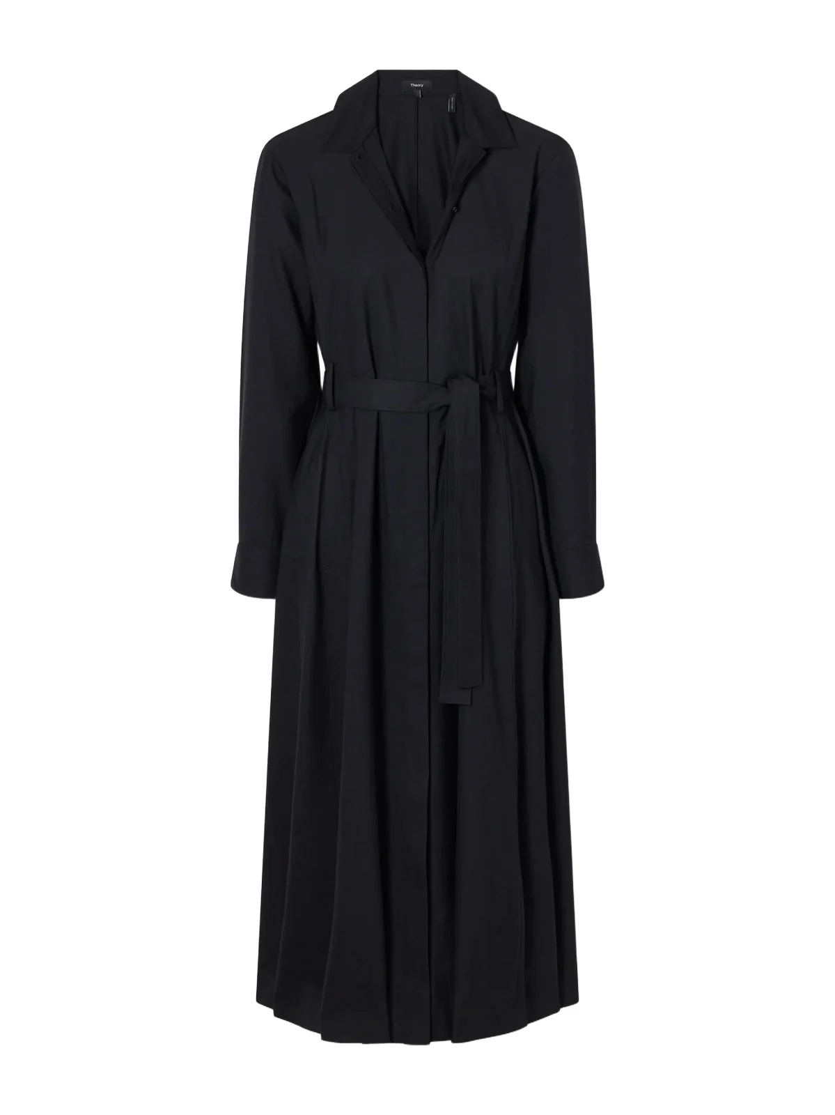 Belted Flannel Midi Dress