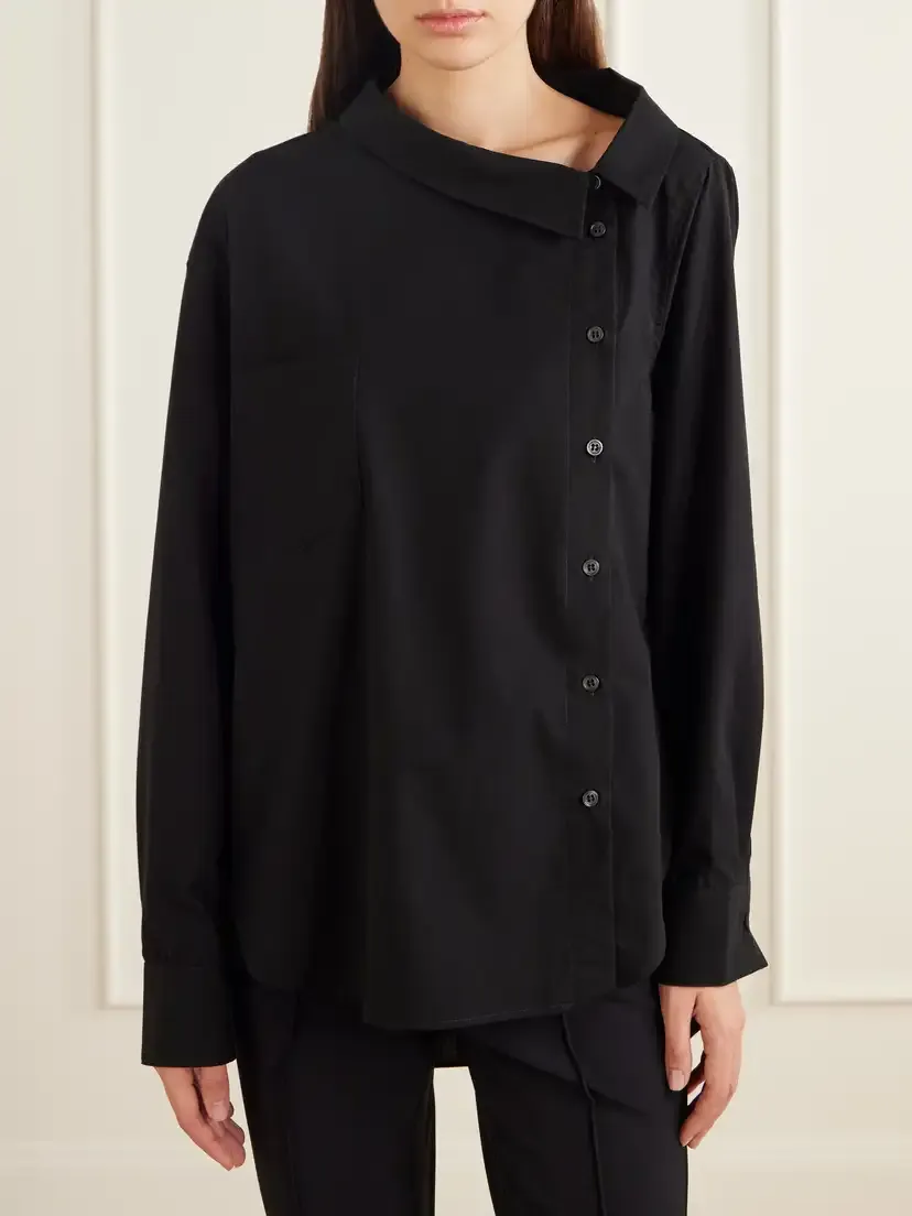 Jamie Haller The Asymmetry Cotton-poplin Shirt | Thumbnail 3