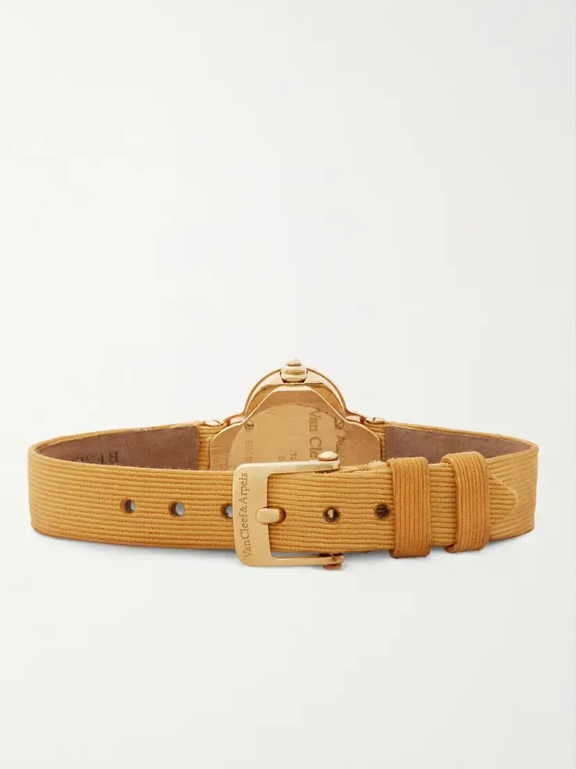 Stephanie Windsor + Van Cleef And Arpels Vintage 1990s Alhambra Quartz-movement 18-karat Gold Watch, Ref. 129974 (6.5" Wrist) | Thumbnail 5 Stephanie Windsor + Van Cleef And Arpels Vintage 1990s Alhambra Quartz-movement 18-karat Gold Watch, Ref. 129974 (6.5" Wrist) | Thumbnail 5