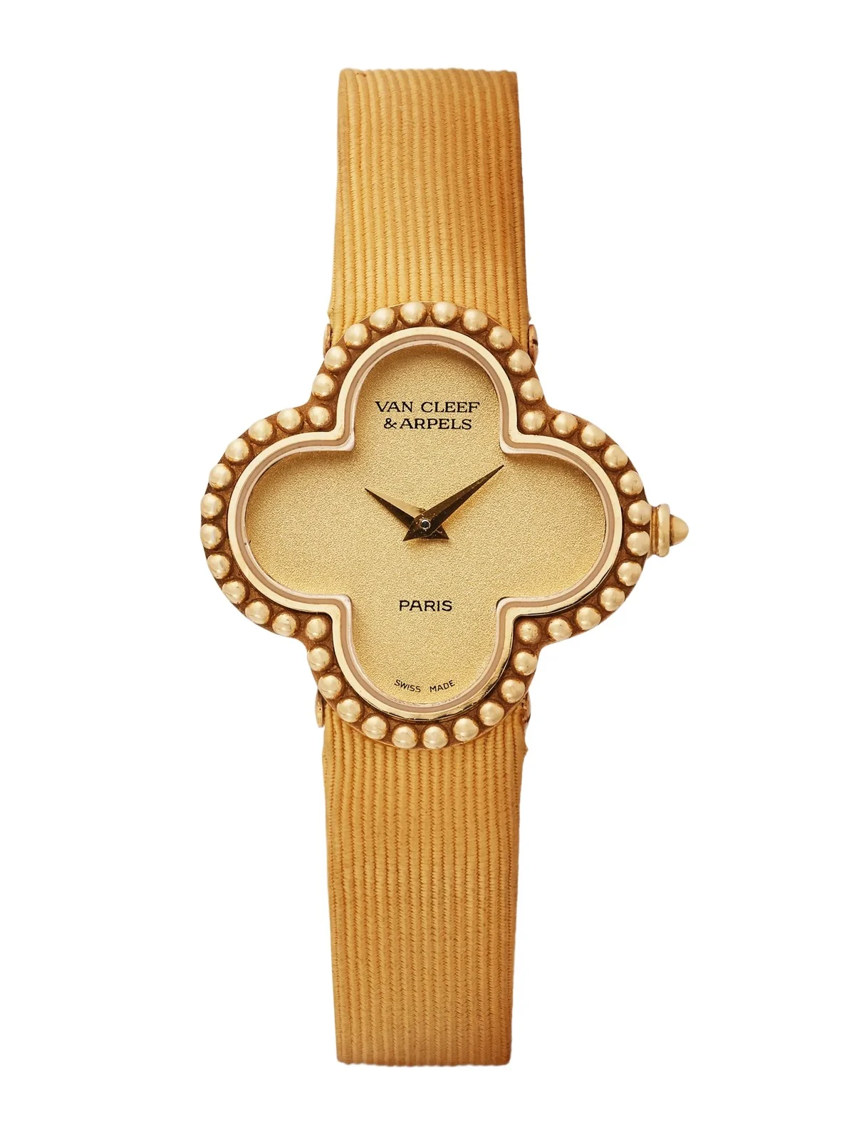 Stephanie Windsor + Van Cleef And Arpels Vintage 1990s Alhambra Quartz-movement 18-karat Gold Watch, Ref. 129974 (6.5" Wrist)