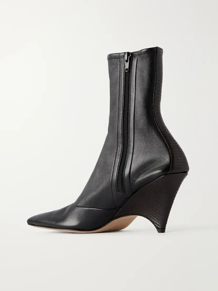 CHRISTEN Edge Stretch 75 Leather Ankle Boots | Thumbnail 3