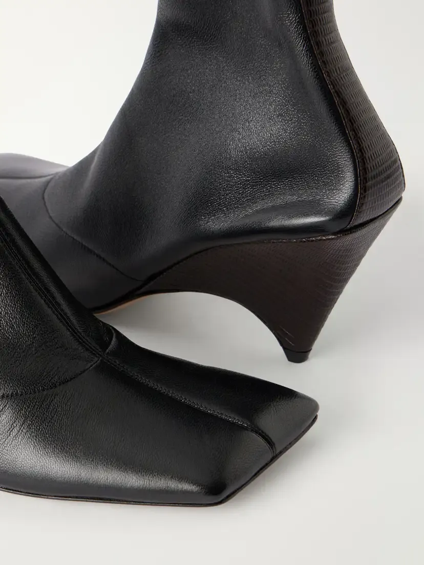 CHRISTEN Edge Stretch 75 Leather Ankle Boots | Thumbnail 5