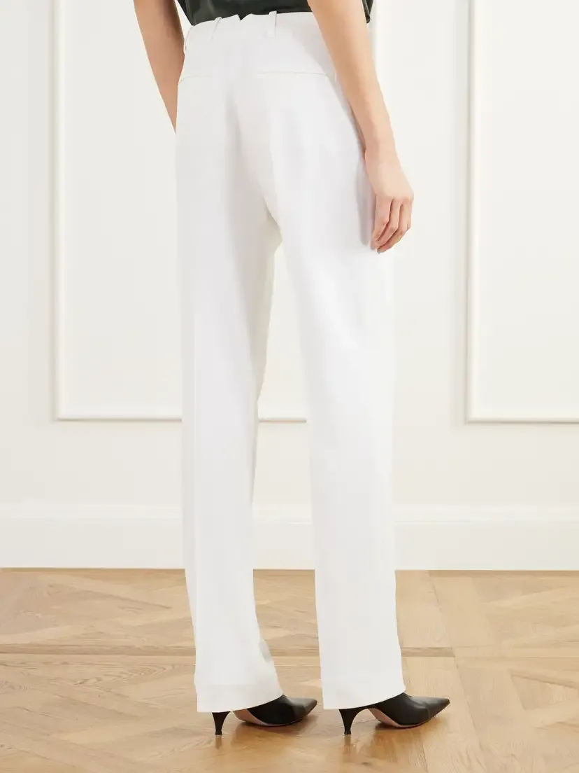 Brandon Maxwell The Irving Pleated Crepe Tapered Pants | Thumbnail 4 Brandon Maxwell The Irving Pleated Crepe Tapered Pants | Thumbnail 4