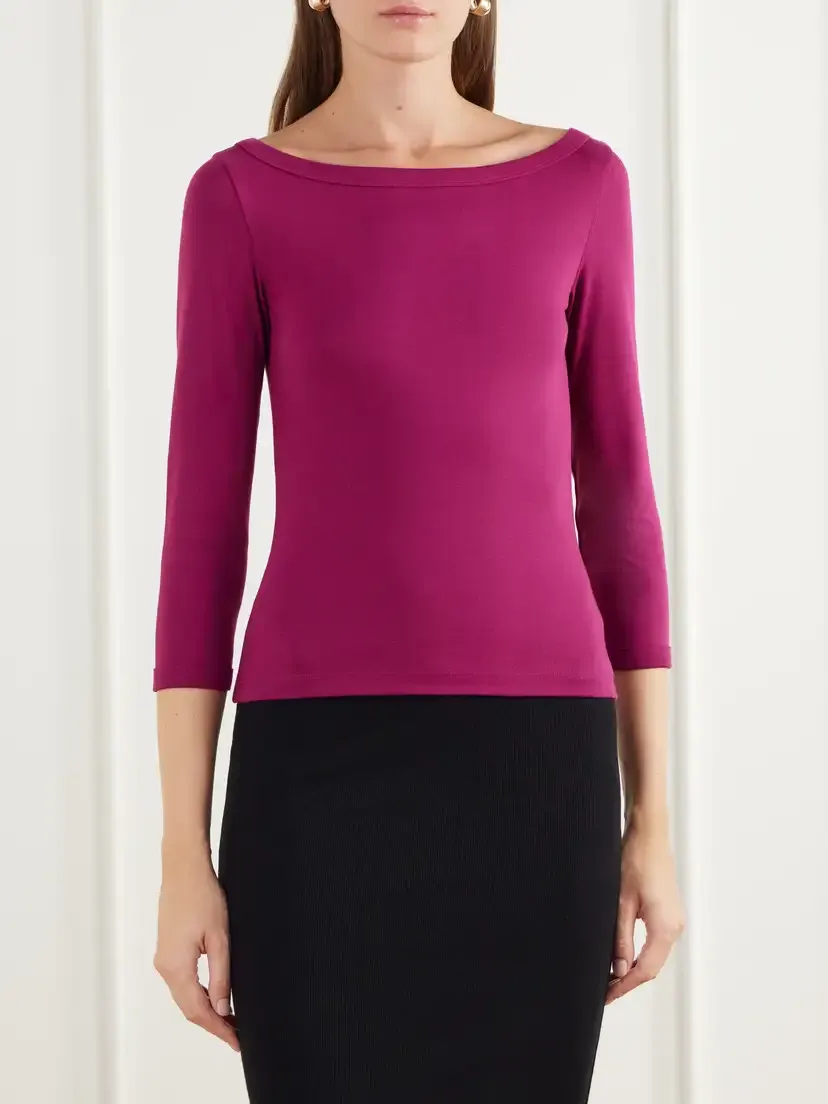 FLORE FLORE Steffi Ribbed Organic Cotton-jersey T-shirt | Thumbnail 3 FLORE FLORE Steffi Ribbed Organic Cotton-jersey T-shirt | Thumbnail 3