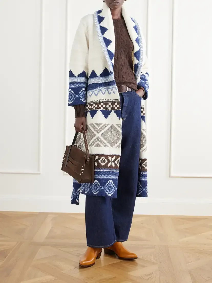 Polo Ralph Lauren Belted Intarsia-knit Wool Cardigan | Thumbnail 2 Polo Ralph Lauren Belted Intarsia-knit Wool Cardigan | Thumbnail 2