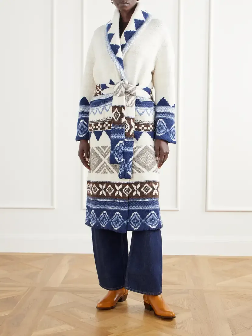 Polo Ralph Lauren Belted Intarsia-knit Wool Cardigan | Thumbnail 3 Polo Ralph Lauren Belted Intarsia-knit Wool Cardigan | Thumbnail 3