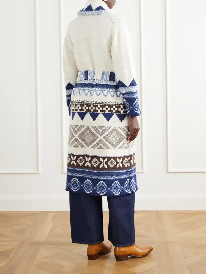 Polo Ralph Lauren Belted Intarsia-knit Wool Cardigan | Thumbnail 4 Polo Ralph Lauren Belted Intarsia-knit Wool Cardigan | Thumbnail 4
