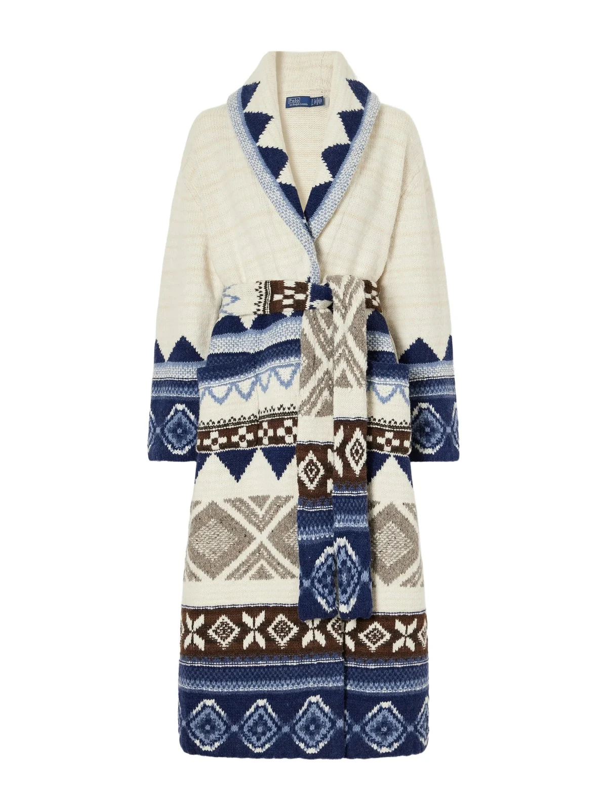 Belted Intarsia-knit Wool Cardigan Belted Intarsia-knit Wool Cardigan