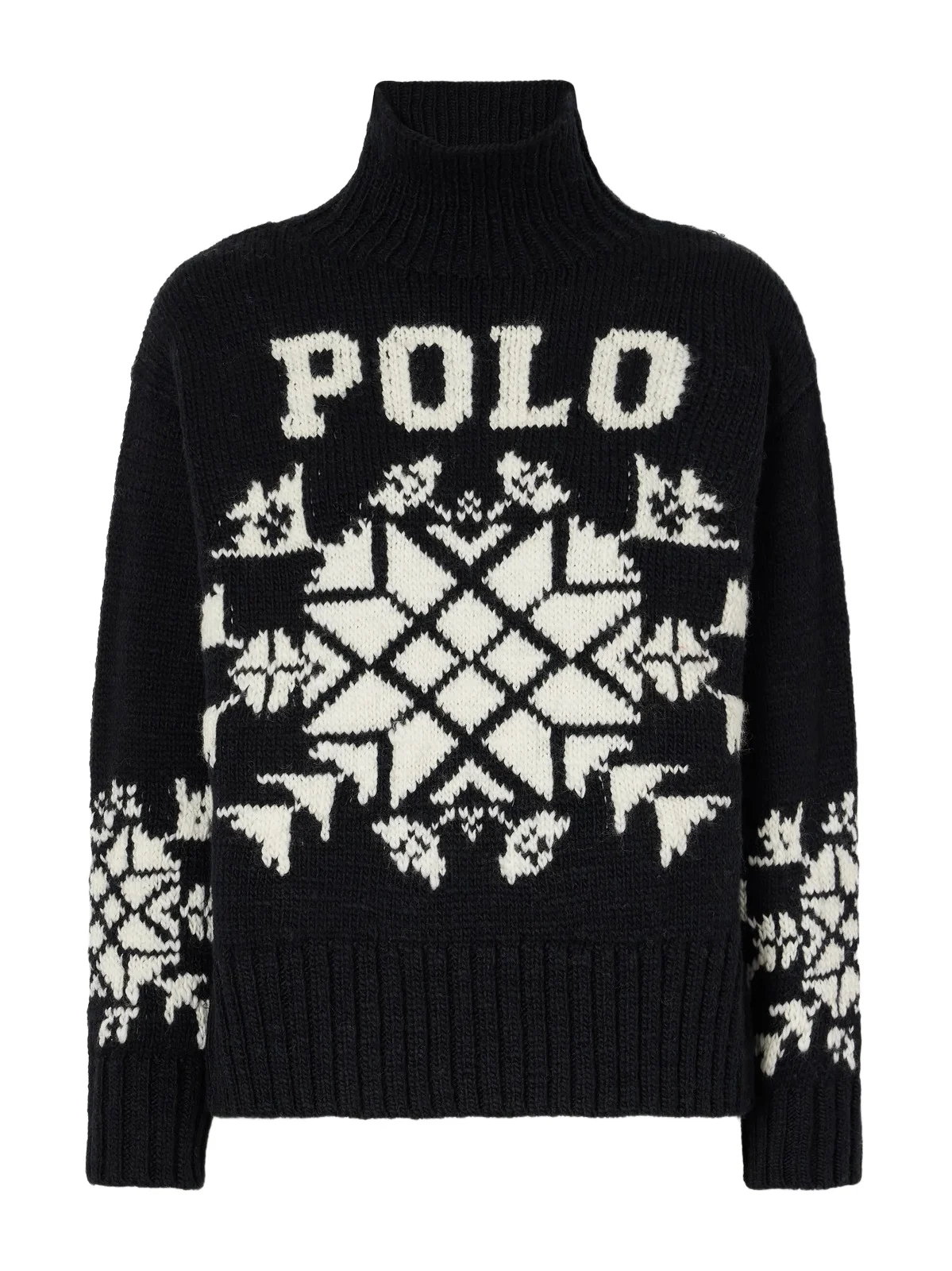 Intarsia-knit Wool Turtleneck Sweater Intarsia-knit Wool Turtleneck Sweater