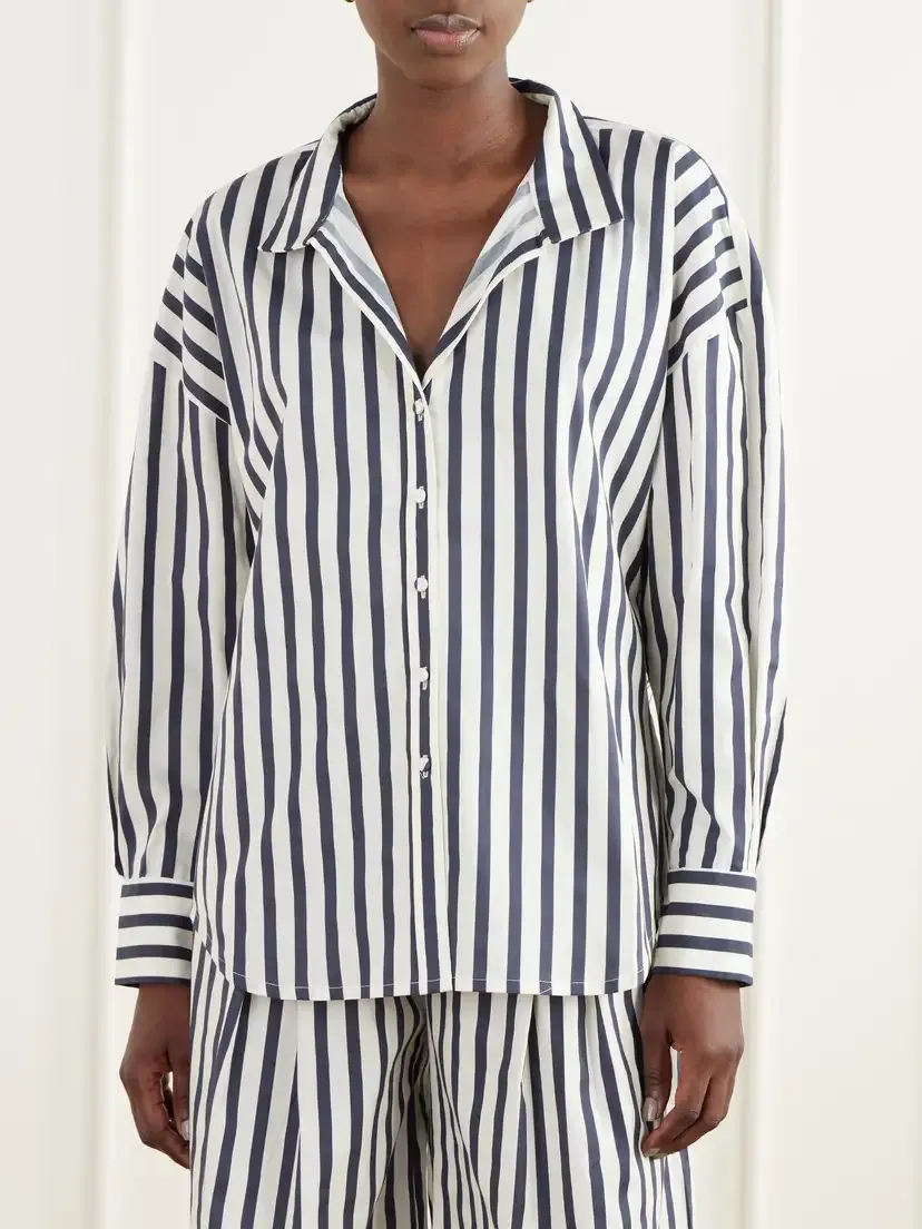 ANDRES OTALORA Un Tej Striped Cotton-poplin Shirt | Thumbnail 3 ANDRES OTALORA Un Tej Striped Cotton-poplin Shirt | Thumbnail 3