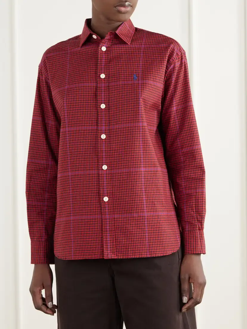 Polo Ralph Lauren Logo-embroidered Gingham Cotton-flannel Shirt | Thumbnail 3 Polo Ralph Lauren Logo-embroidered Gingham Cotton-flannel Shirt | Thumbnail 3