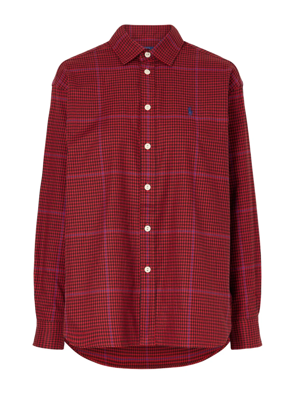 Logo-embroidered Gingham Cotton-flannel Shirt Logo-embroidered Gingham Cotton-flannel Shirt