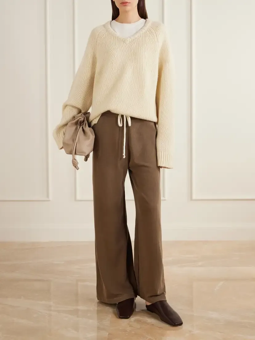 James Perse Cotton-terry Wide-leg Track Pants | Thumbnail 2 James Perse Cotton-terry Wide-leg Track Pants | Thumbnail 2