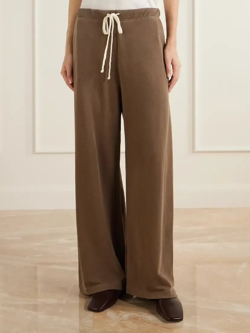 James Perse Cotton-terry Wide-leg Track Pants | Thumbnail 3 James Perse Cotton-terry Wide-leg Track Pants | Thumbnail 3
