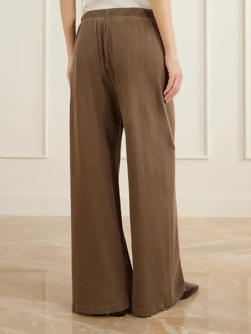 James Perse Cotton-terry Wide-leg Track Pants | Thumbnail 4 James Perse Cotton-terry Wide-leg Track Pants | Thumbnail 4