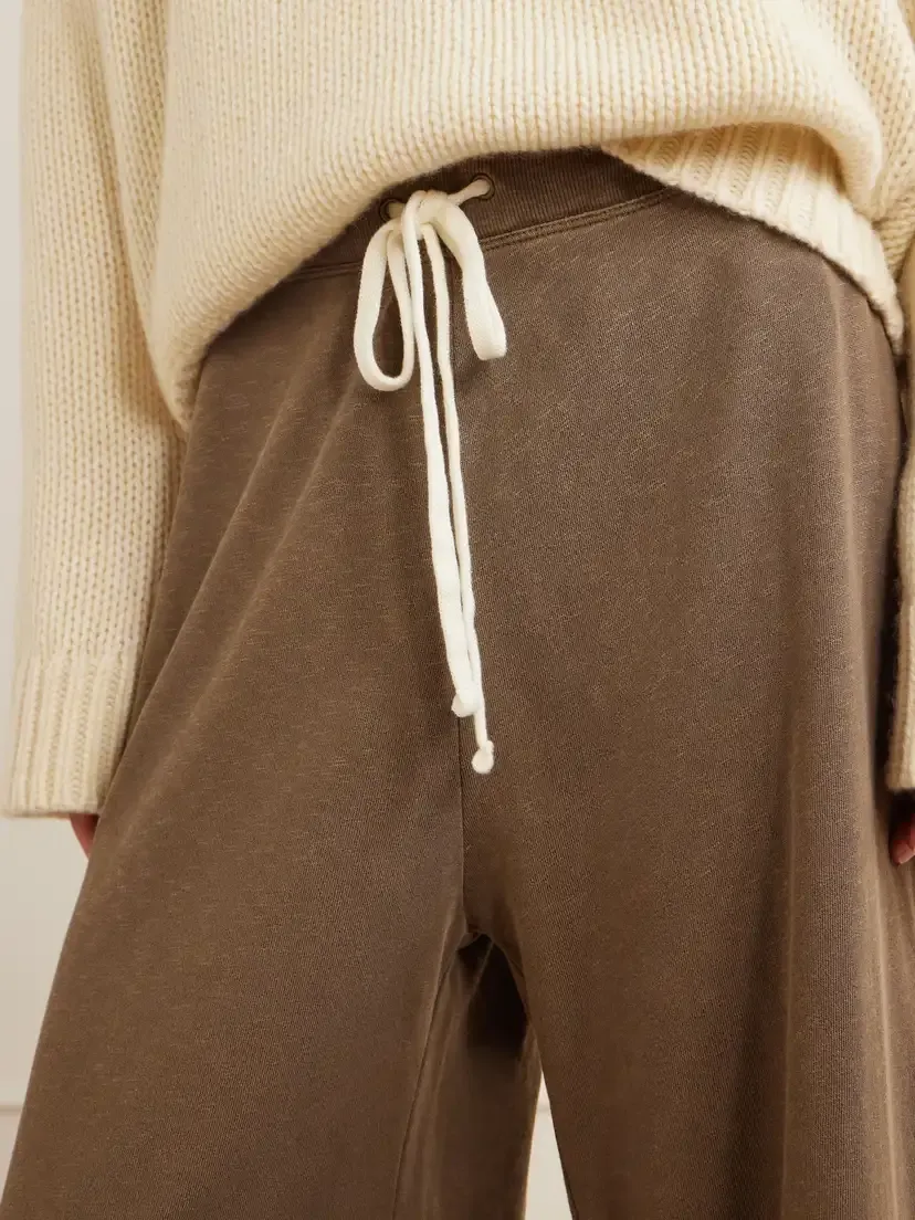 James Perse Cotton-terry Wide-leg Track Pants | Thumbnail 5 James Perse Cotton-terry Wide-leg Track Pants | Thumbnail 5