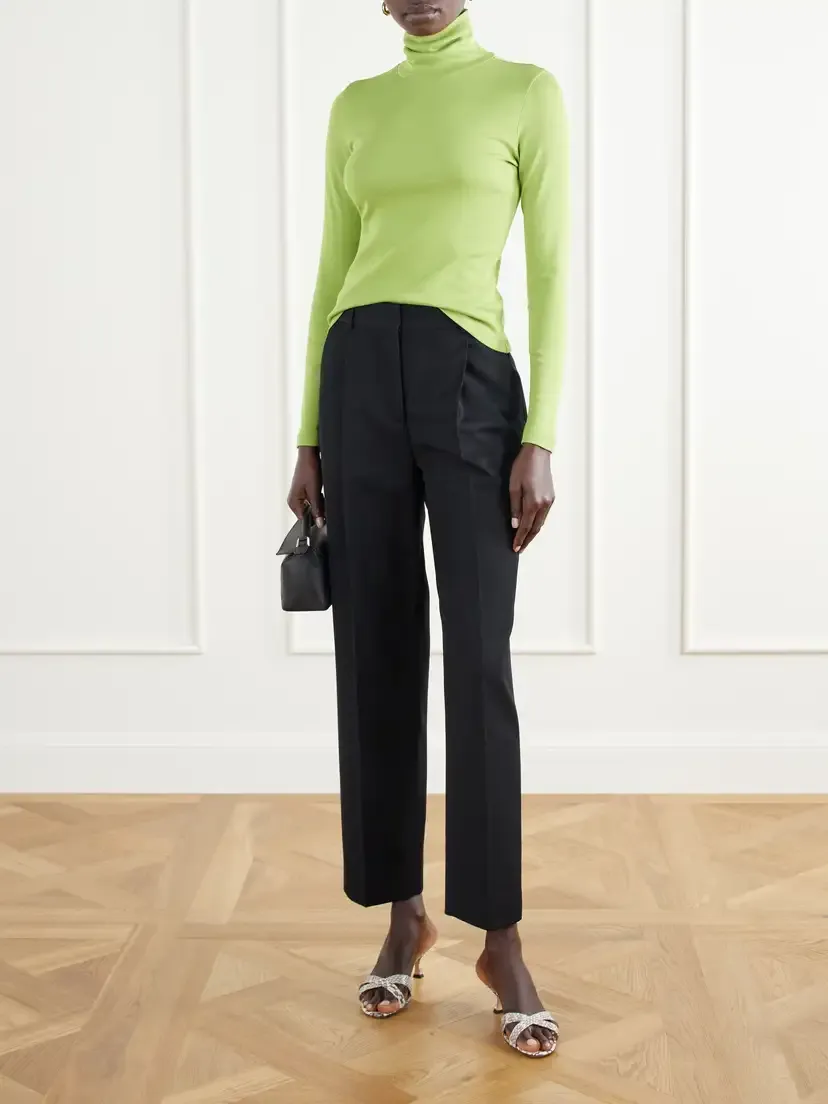FLORE FLORE Dinah Ribbed Organic Cotton-jersey Turtleneck Top | Thumbnail 2