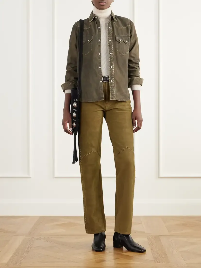 RRL Whipstitched Denim Shirt | Thumbnail 2 RRL Whipstitched Denim Shirt | Thumbnail 2