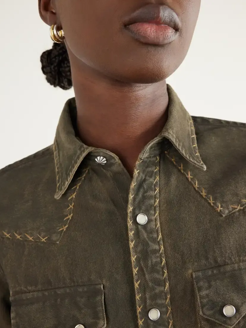 RRL Whipstitched Denim Shirt | Thumbnail 5 RRL Whipstitched Denim Shirt | Thumbnail 5