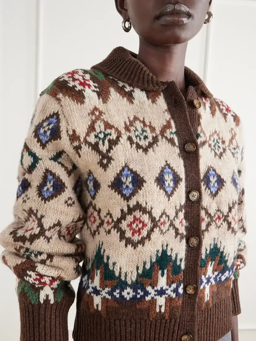 Polo Ralph Lauren Fair Isle Wool And Cashmere-blend Jacquard Cardigan | Thumbnail 5 Polo Ralph Lauren Fair Isle Wool And Cashmere-blend Jacquard Cardigan | Thumbnail 5
