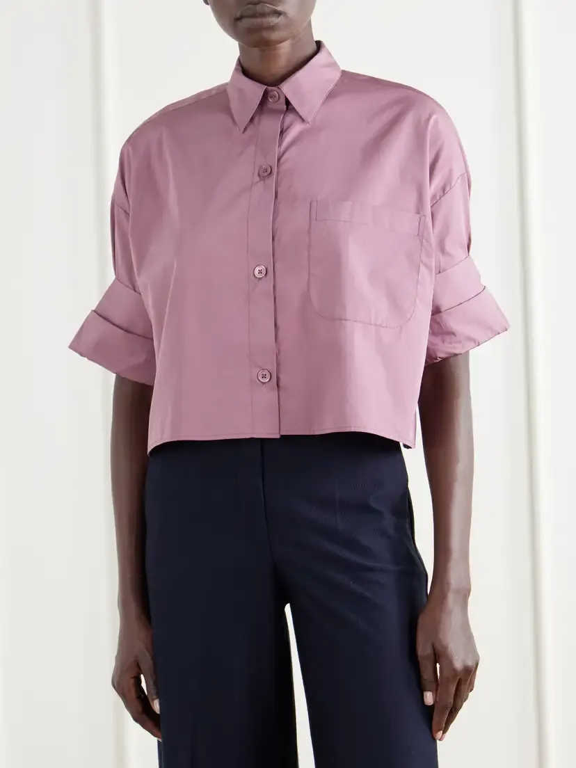 TWP Next Ex Cropped Cotton-poplin Shirt | Thumbnail 3