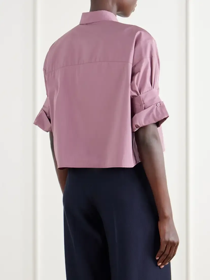 TWP Next Ex Cropped Cotton-poplin Shirt | Thumbnail 4