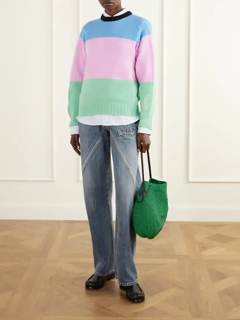 JW Anderson Color-block Intarsia-knit Wool Sweater | Thumbnail 2