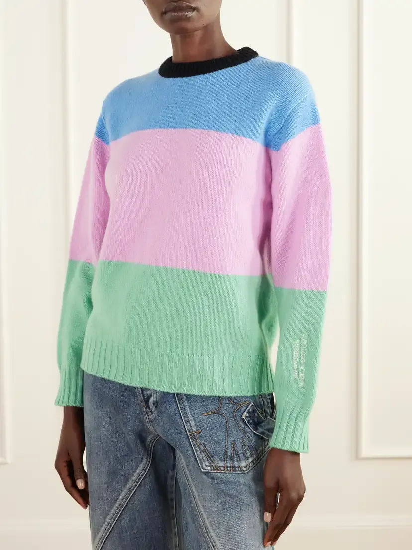 JW Anderson Color-block Intarsia-knit Wool Sweater | Thumbnail 3