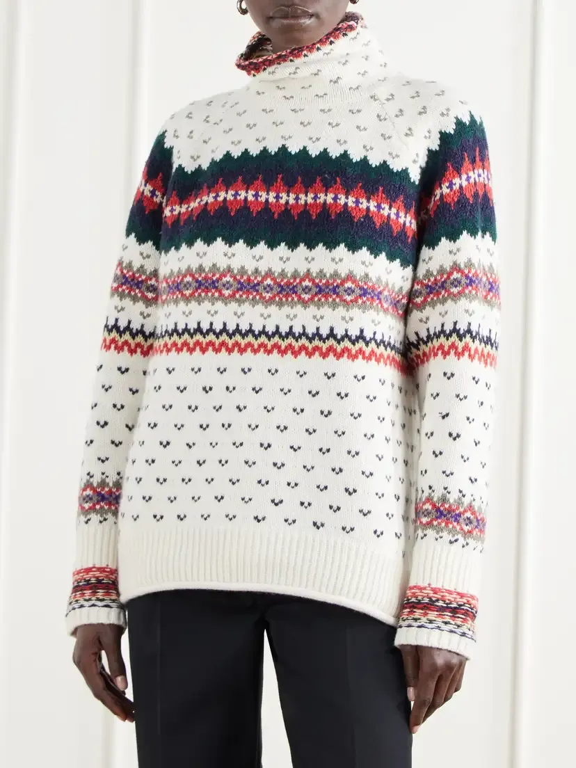Polo Ralph Lauren Fair Isle Intarsia-knit Cotton And Wool-blend Turtleneck Sweater | Thumbnail 3 Polo Ralph Lauren Fair Isle Intarsia-knit Cotton And Wool-blend Turtleneck Sweater | Thumbnail 3
