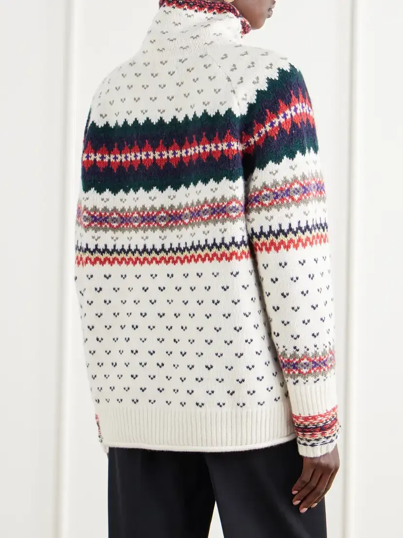 Polo Ralph Lauren Fair Isle Intarsia-knit Cotton And Wool-blend Turtleneck Sweater | Thumbnail 4 Polo Ralph Lauren Fair Isle Intarsia-knit Cotton And Wool-blend Turtleneck Sweater | Thumbnail 4
