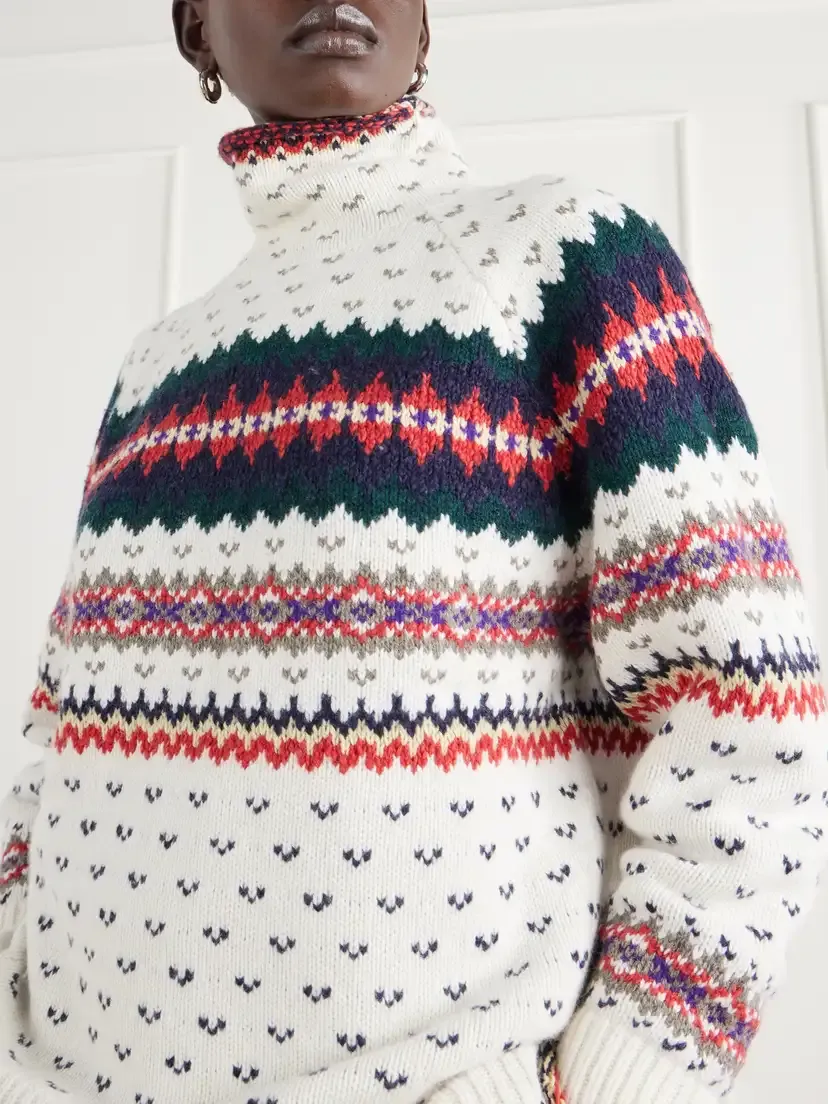 Polo Ralph Lauren Fair Isle Intarsia-knit Cotton And Wool-blend Turtleneck Sweater | Thumbnail 5 Polo Ralph Lauren Fair Isle Intarsia-knit Cotton And Wool-blend Turtleneck Sweater | Thumbnail 5