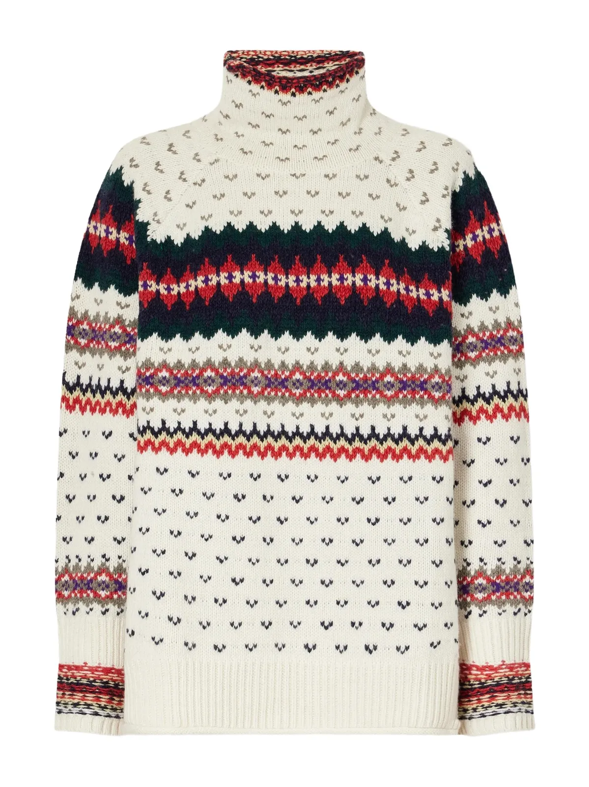 Fair Isle Intarsia-knit Cotton And Wool-blend Turtleneck Sweater Fair Isle Intarsia-knit Cotton And Wool-blend Turtleneck Sweater