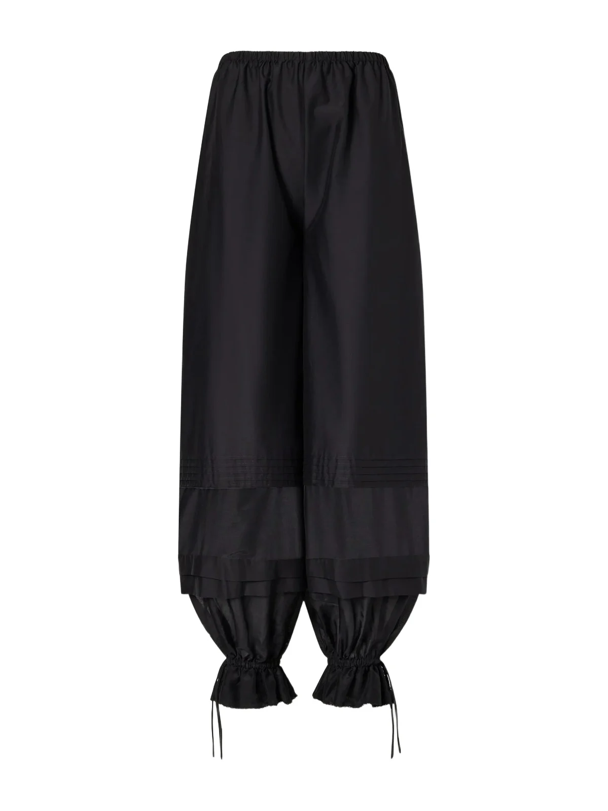 Posse Pearl Pleated Voile-trimmed Cotton And Silk-blend Poplin Barrel Pants