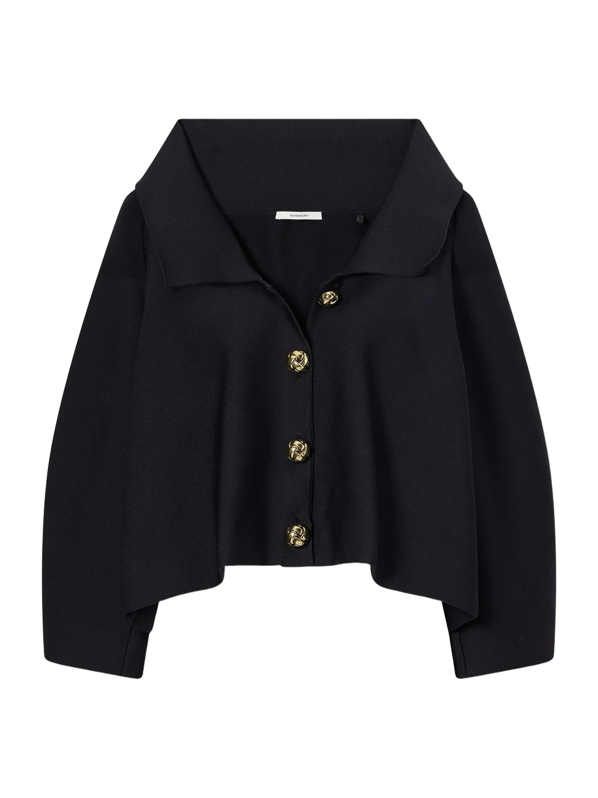 Givenchy Cropped Cocoon Double-faced Knitted Jacket