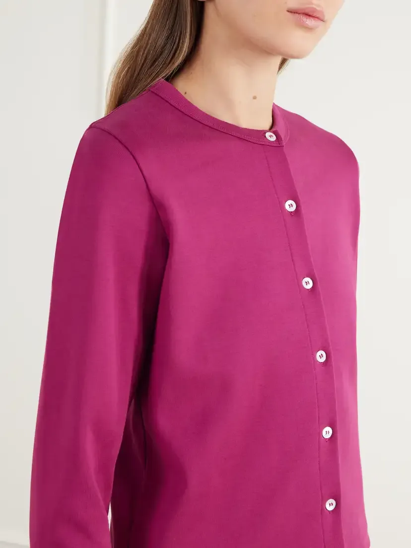 FLORE FLORE Poppy Organic Cotton-jersey Cardigan | Thumbnail 5 FLORE FLORE Poppy Organic Cotton-jersey Cardigan | Thumbnail 5