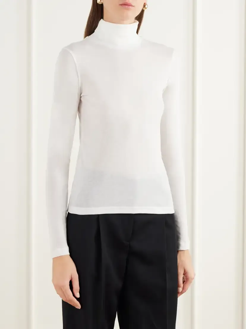 FLORE FLORE Dinah Organic Cotton Turtleneck T-shirt | Thumbnail 3 FLORE FLORE Dinah Organic Cotton Turtleneck T-shirt | Thumbnail 3