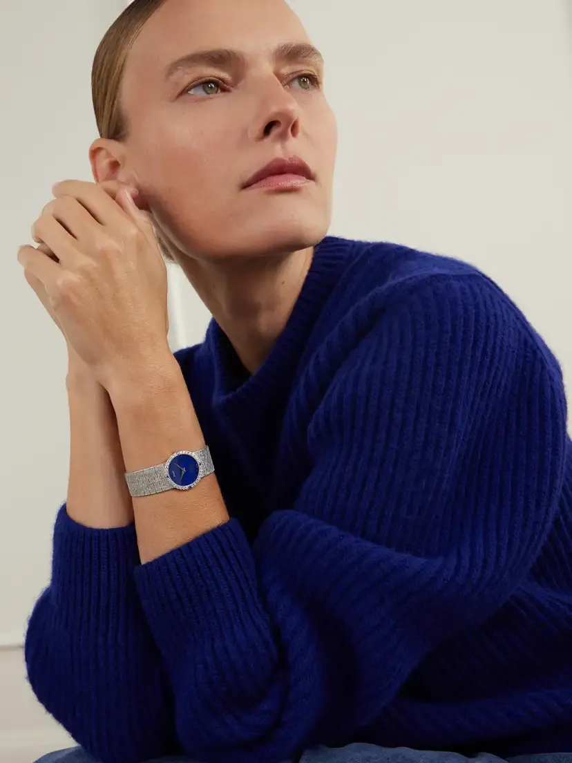 Stephanie Windsor + Piaget Vintage 1964 Tradition Hand-wound 18-karat White Gold, Lapis Lazuli, Diamond And Sapphire Watch, Ref. 9706 A6 (6" Wrist) | Thumbnail 2 Stephanie Windsor + Piaget Vintage 1964 Tradition Hand-wound 18-karat White Gold, Lapis Lazuli, Diamond And Sapphire Watch, Ref. 9706 A6 (6" Wrist) | Thumbnail 2