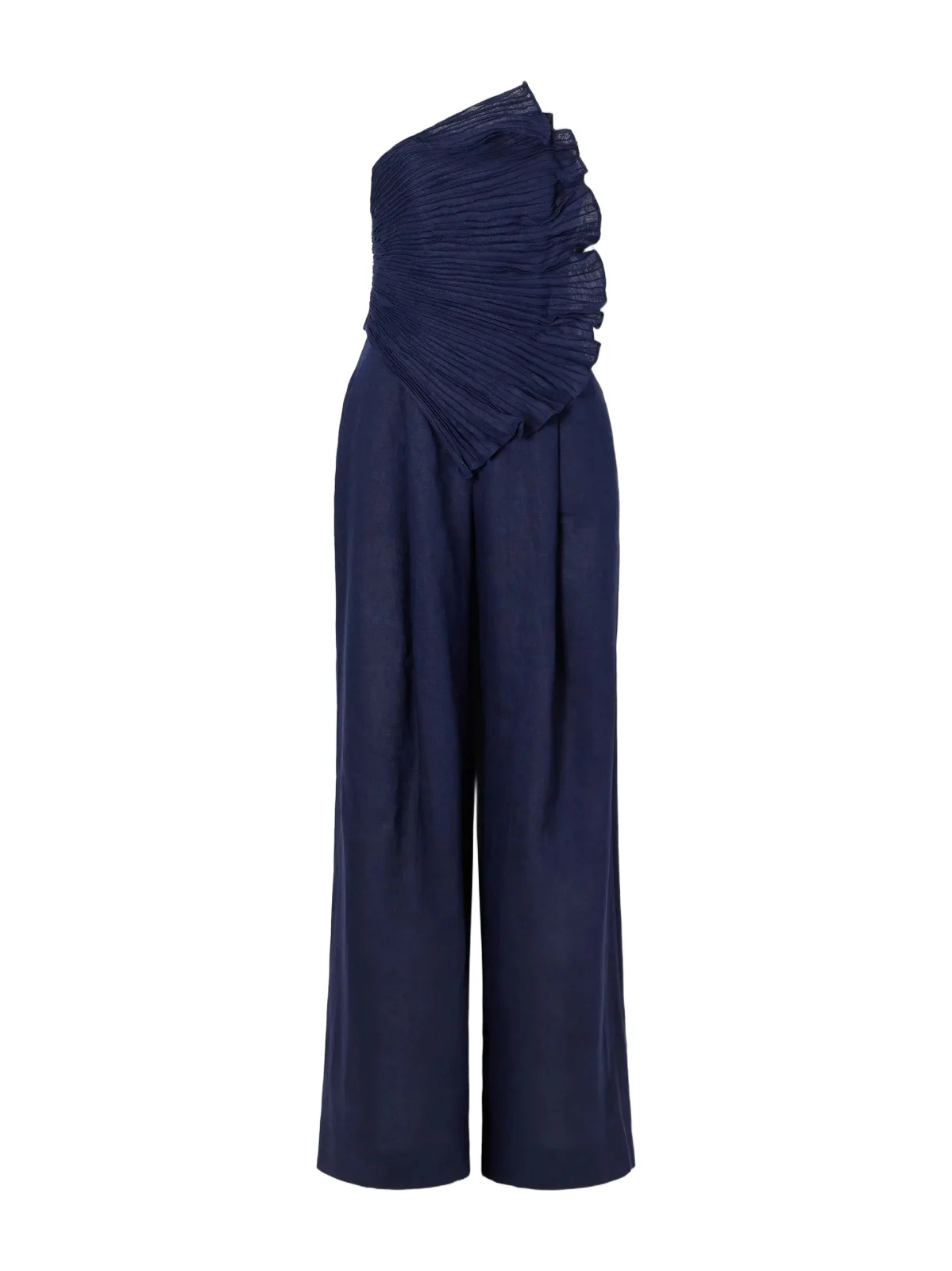 ANDRES OTALORA Ainma Pleated Linen-woven Jumpsuit
