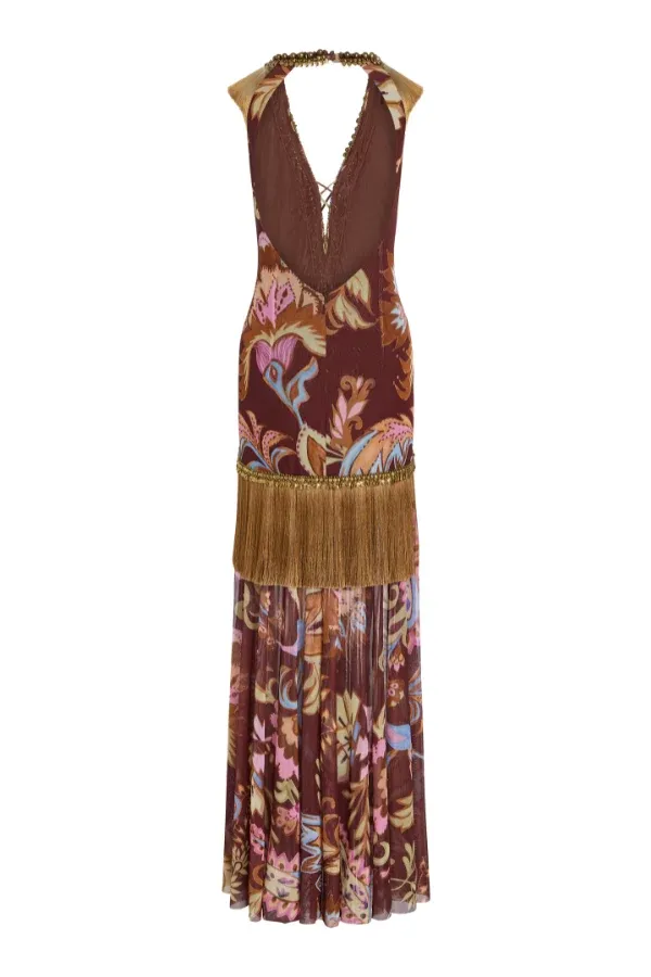 PatBo BOHO EMBELLISHED FRINGE GOWN | Thumbnail 5 PatBo BOHO EMBELLISHED FRINGE GOWN | Thumbnail 5