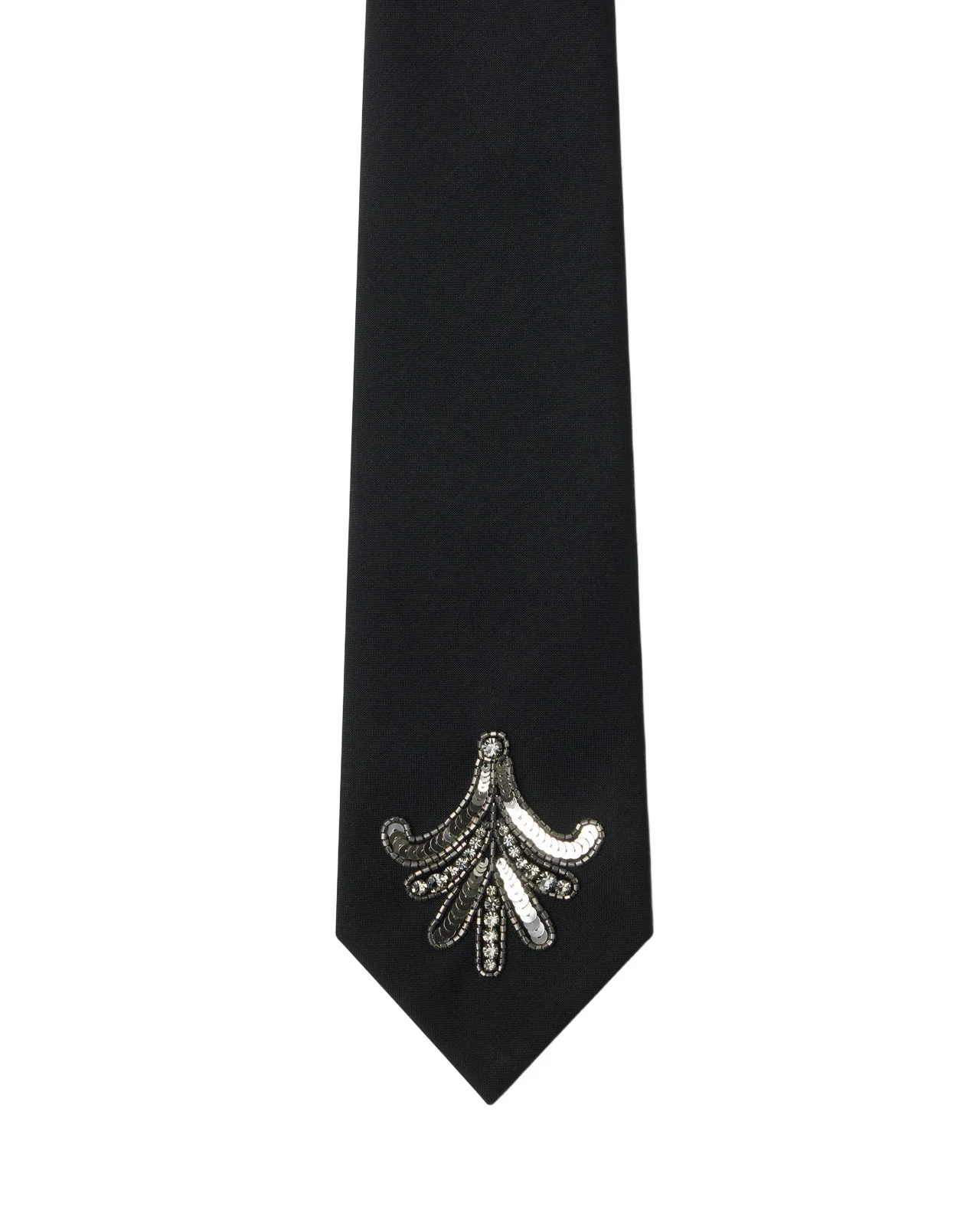 Versace Embroidered Wool-Mohair Tie