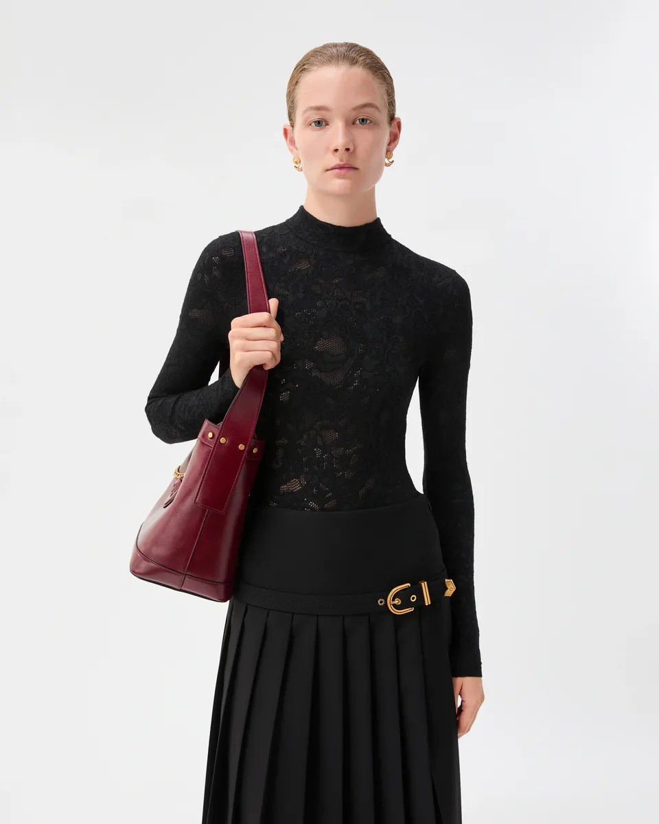 Versace Lace Wool Blend Bodysuit | Thumbnail 2 Versace Lace Wool Blend Bodysuit | Thumbnail 2