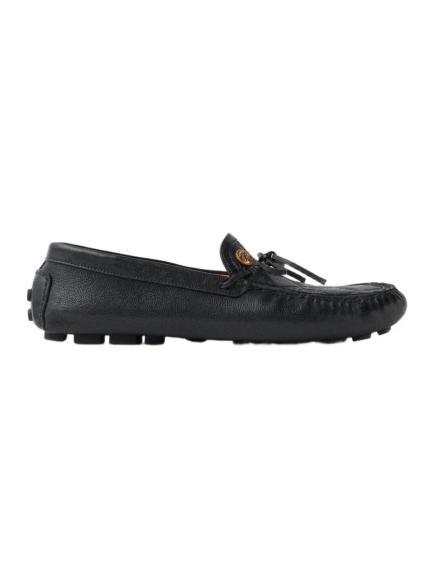 Versace Robin Leather Driving Shoes