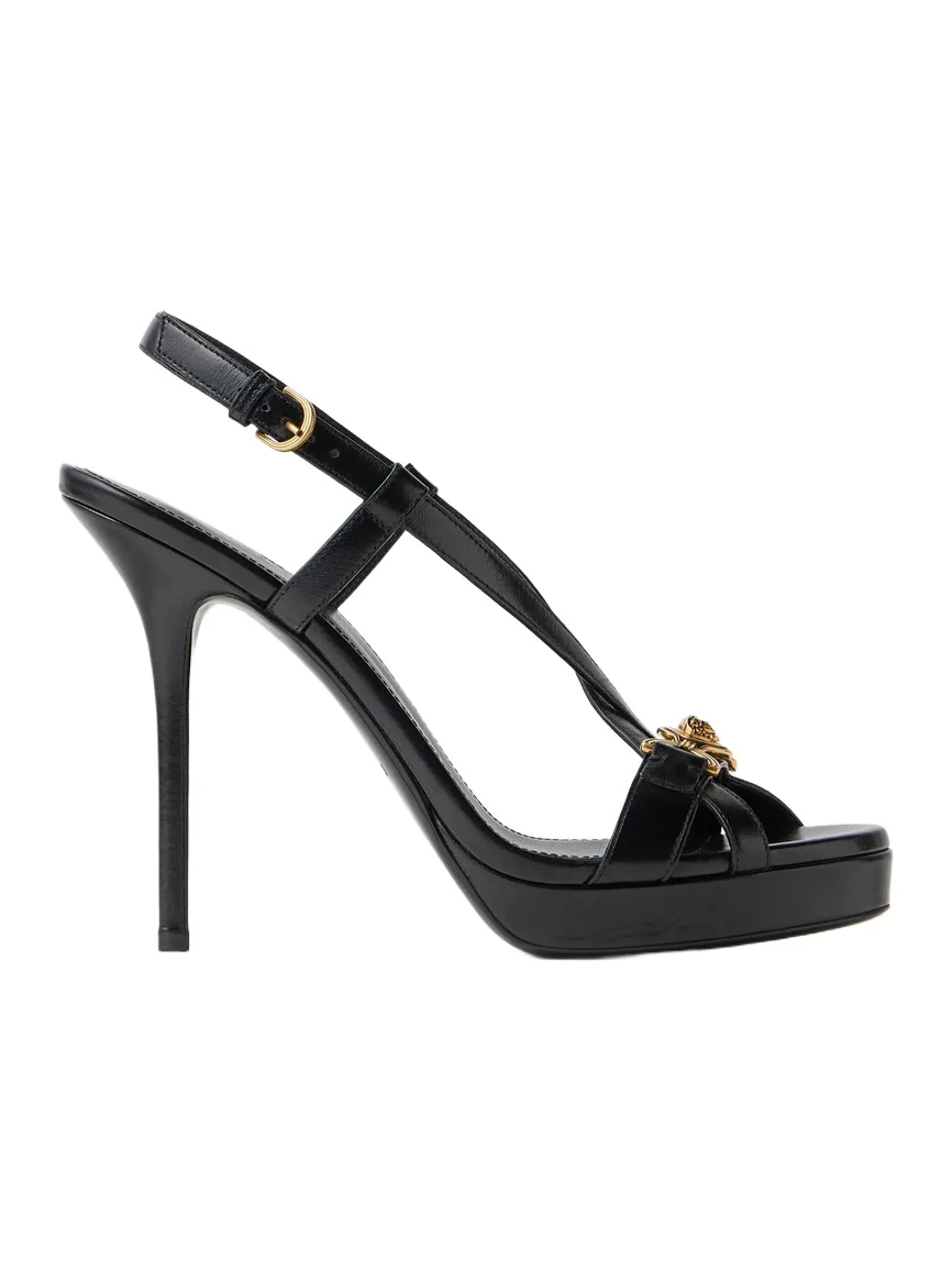 Versace Tea Leather Sandals 120 mm