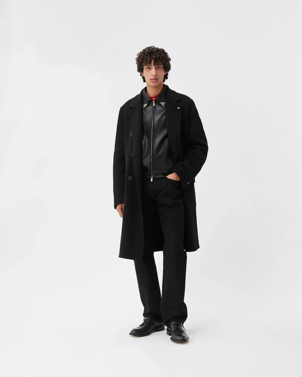 Versace Double Wool & Cashmere Coat | Thumbnail 2