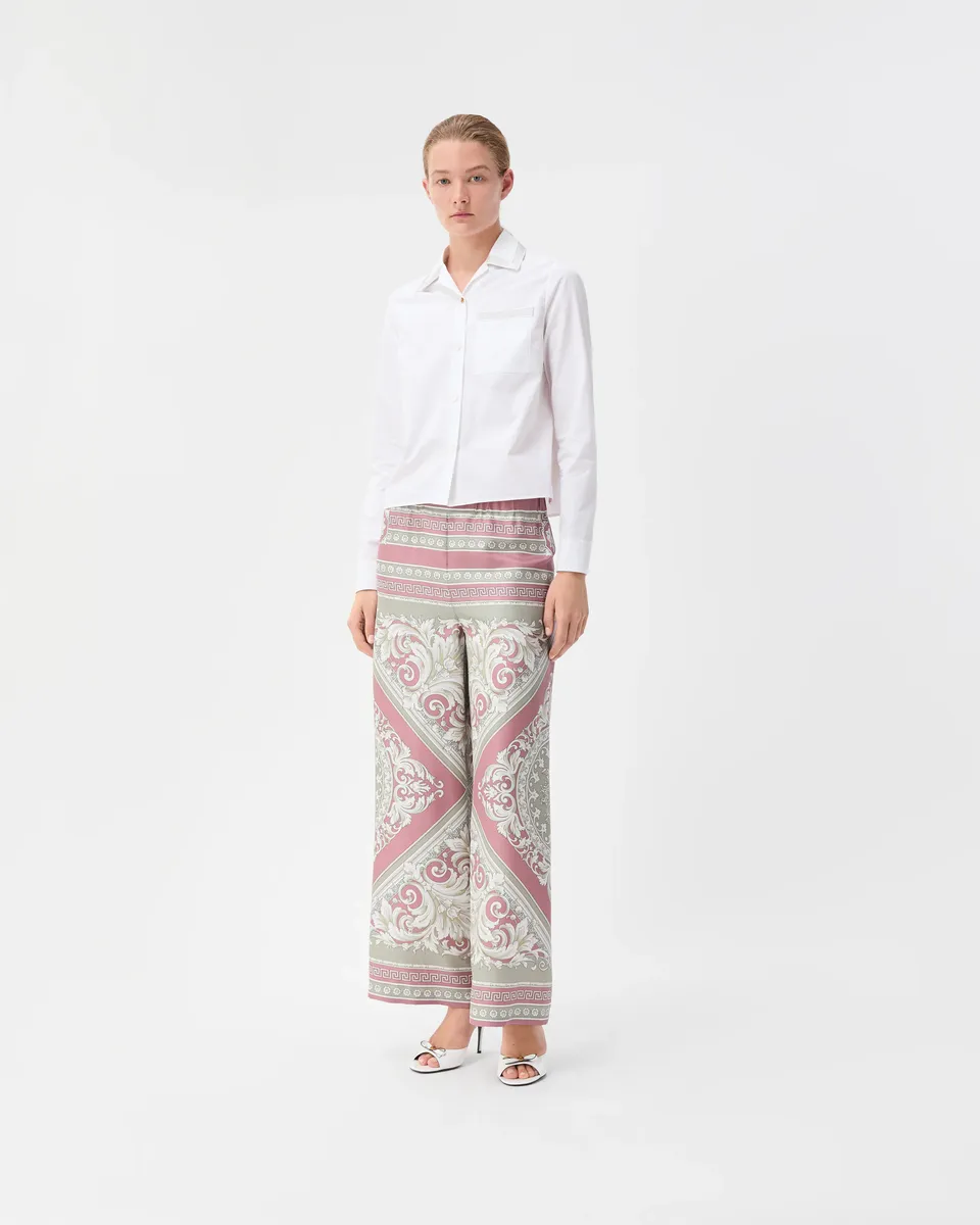 Versace Printed Silk Twill Pajama-Style Pants | Thumbnail 2 Versace Printed Silk Twill Pajama-Style Pants | Thumbnail 2
