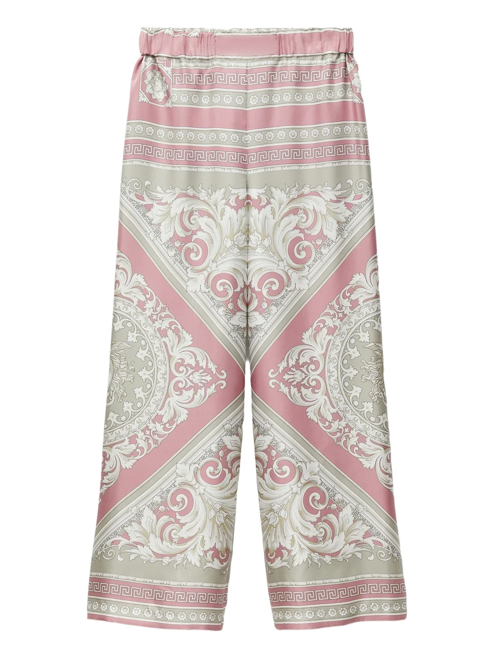 Versace Printed Silk Twill Pajama-Style Pants
