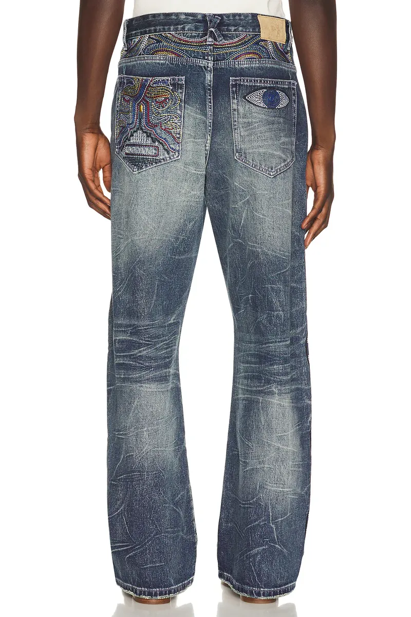 KidSuper Gemstone Eye Embroidery Jean | Thumbnail 4 KidSuper Gemstone Eye Embroidery Jean | Thumbnail 4